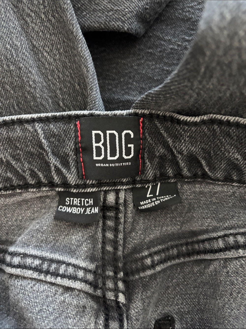 BDG By Urban Outfitters Size 27 Black Stretch Cowboy Jeans - Picture 6 of 7